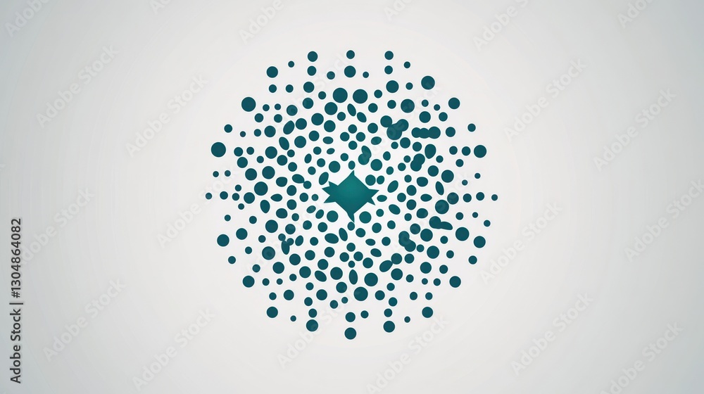 Poster abstract design with clustered circles. possible use graphic element, background image