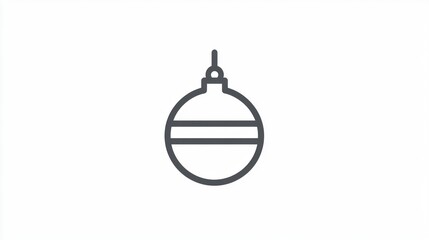 Obraz premium Simple Christmas Ornament Line Art