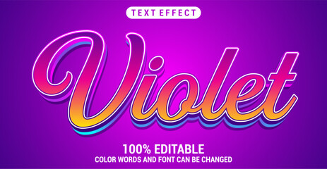 Editable Violet text style effect