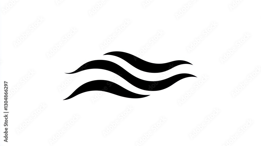 Aufkleber abstract waves design, graphic element, possible use as background or icon