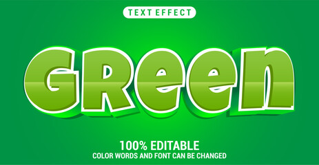 Editable Green text style effect