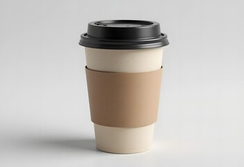 Minimalist Coffee Cup on White Background: A Clean, Modern Image for Mockups, Branding, and Lifestyle Content.