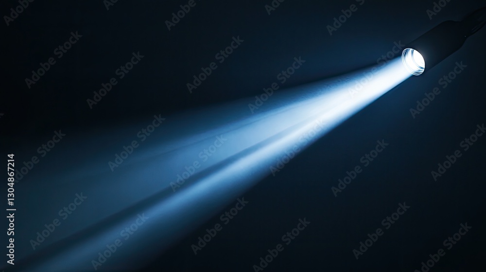 Aufkleber abstract spotlight effect with a sharp, defined beam of light shining in the darkness, casting deep 