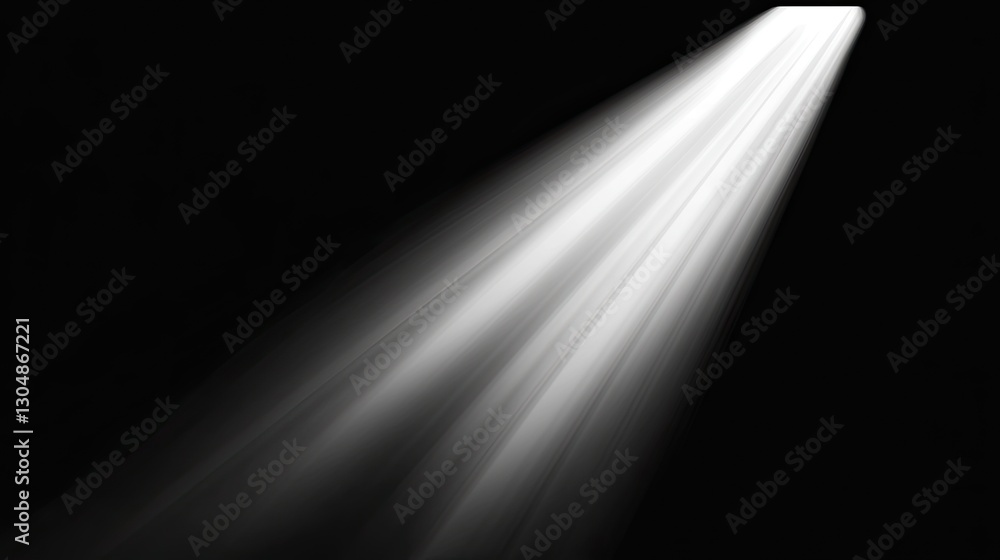 Aufkleber abstract spotlight effect with a sharp, defined beam of light shining in the darkness, casting deep 