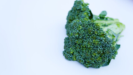 Fresh broccoli isolated on white background with clipping path