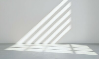 Obraz premium Soft Natural Light Creating Striking Shadow Patterns on White Wall