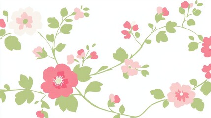 Pastel Floral Pattern Background (1)