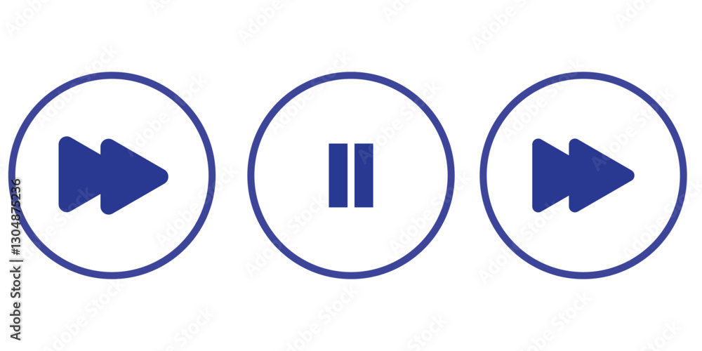 Poster play button flat icons on transparent backdrop. digital web vector illustration design. play button 