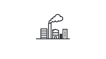 Fototapeta premium Industrial Cityscape Illustration