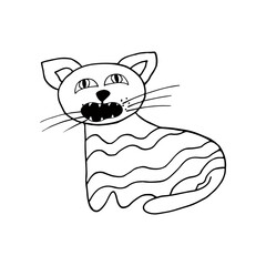 Halloween illustration in hand draw style. Element of your design