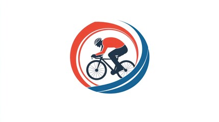 Fototapeta premium Cyclist in action, abstract design. Use Stock photo for sports, fitness, and cycling themes