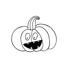 Halloween illustration in hand draw style. Element of your design