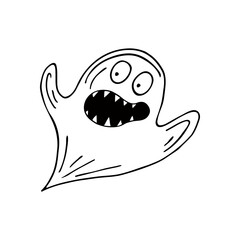 Halloween illustration in hand draw style. Element of your design