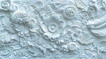 Close-up of a white surface with a delicate textured pattern