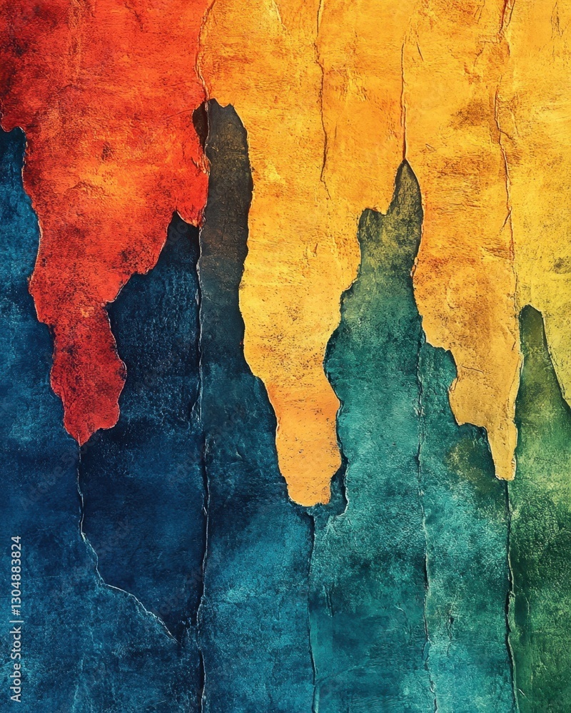 Poster abstract textured wall with vibrant colors and vertical lines creating a dynamic and artistic backdr