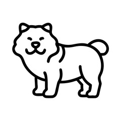 Fototapeta premium Chow Chow dog icon on a transparent background