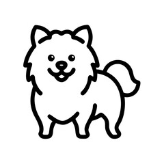 Fototapeta premium Pomeranian dog icon on a transparent background