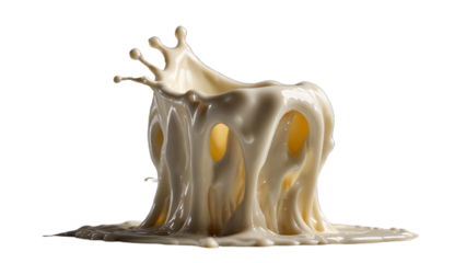 milk splash isolated on a transparent background