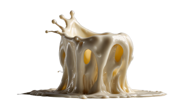 milk splash isolated on a transparent background