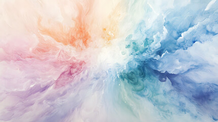 Fototapeta premium Abstract Pastel Swirls Dreamlike Color Burst Background