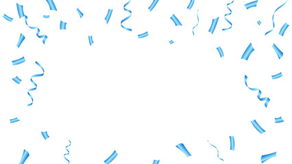 blue confetti party celebration background template