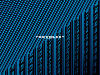 Black background digital technology speed pattern with gradient blue pattern, nano cyber information, future technology data innovation, internet network connection, modern line point illustration.
