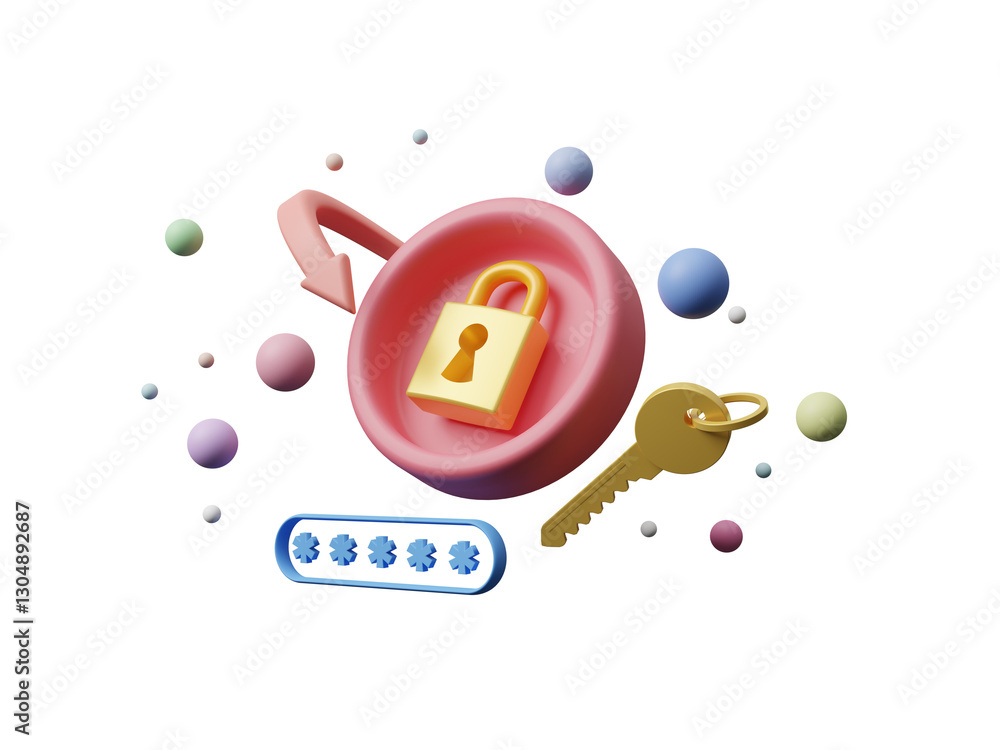 Poster cyber security icon isolated on transparent background, internet security and data protection concep