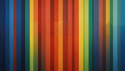 Obraz premium This abstract art piece features a series of 16 vertical stripes in various colors, creating a dynamic and visually striking composition