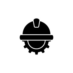 Obraz premium helmet gear icon, simple flat style, illustration, logo sign symbol pictogram template, for ui or ux isolated on white for mobile app, editable