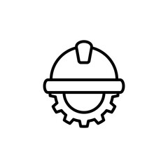 helmet gear icon, simple flat style, illustration, logo sign symbol pictogram template, for ui or ux isolated on white for mobile app, editable