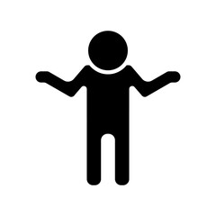 icon people don't know, simple flat style, illustration, logo sign symbol pictogram template, for ui or ux isolated on white for mobile app, editable