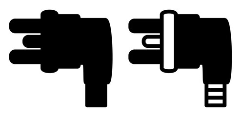 UK Electric Plug icon, simple flat style, illustration, logo sign symbol pictogram template, for ui or ux isolated on white for mobile app, editable