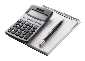 notebook and calculator