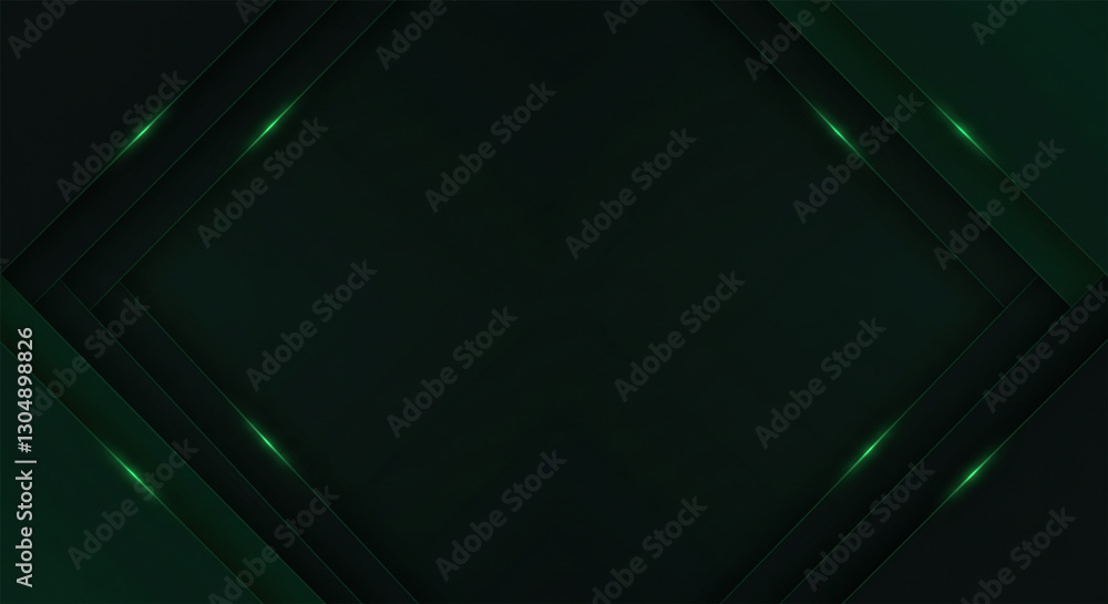 Aufkleber modern simple dark green and black abstract background for wide banner. luxury dark green background