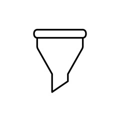 filter funnel icon, simple flat style, illustration, logo sign symbol pictogram template, for ui or ux isolated on white for mobile app, editable