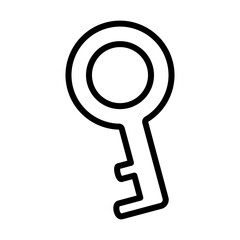key icon, simple flat style, logo template sign symbol vector illustration pictogram, for ui or ux isolated on white for mobile app, editable