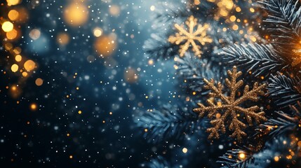 Fototapeta premium Golden Bokeh Light Background for Celebrations and Luxury Themes