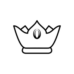crown icon, simple flat style, illustration, logo sign symbol pictogram template, for ui or ux isolated on white for mobile app, editable