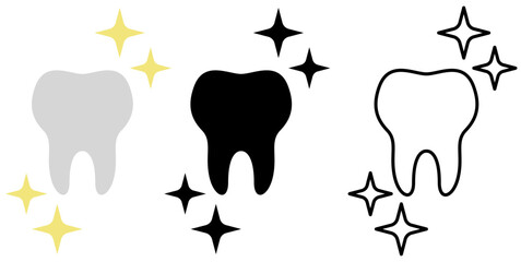 clean teeth icon, simple flat style, illustration, logo sign symbol pictogram template, for ui or ux isolated on white for mobile app, editable