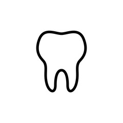 tooth icon, simple flat style, logo template sign symbol vector illustration pictogram, for ui or ux isolated on white for mobile app, editable
