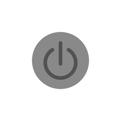 power button icon, simple flat style, logo template sign symbol vector illustration pictogram, for ui or ux isolated on white for mobile app, editable