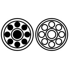 bearing icon, simple flat style, illustration, logo sign symbol pictogram template, for ui or ux isolated on white for mobile app, editable