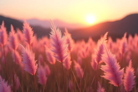 sunset in the field