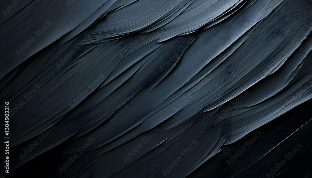 Poster an abstract representation showcasing smooth, flowing lines of dark hues, perfect for backgrounds or