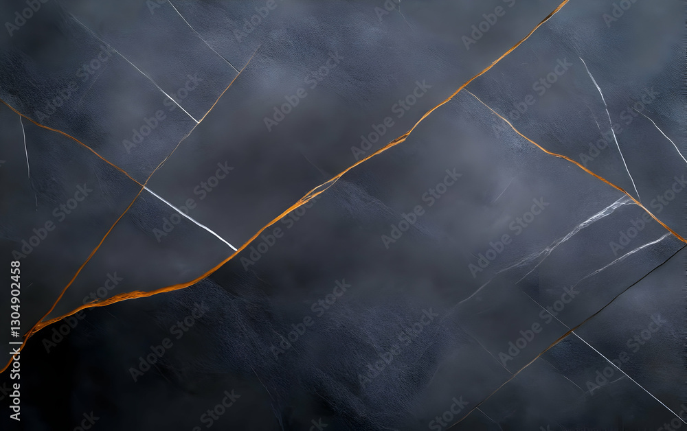 Poster an elegant abstract background showcasing dark textures with striking gold and white veining pattern