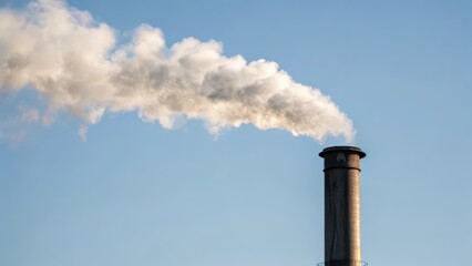 Industrial Chimney Emission Plume