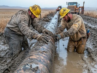 construction worker with a shovel