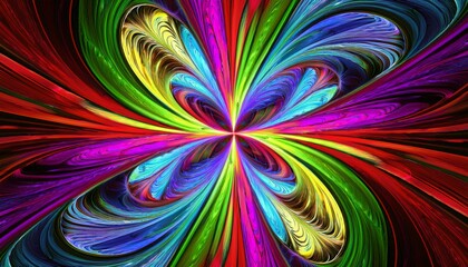 abstract multicolored fractal pattern computer generated graphics