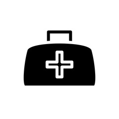 medicine bag icon, simple flat style, illustration, logo sign symbol pictogram template, for ui or ux isolated on white for mobile app, editable