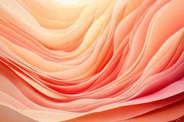 Abstract paper waves in warm tones create a vibrant texture and depth